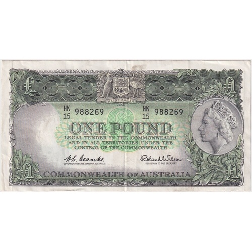 1961 One Pound Coombs/Wilson R34B about EF 