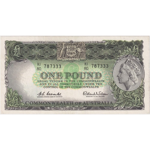 1961 One Pound Coombs/Wilson R34B good EF