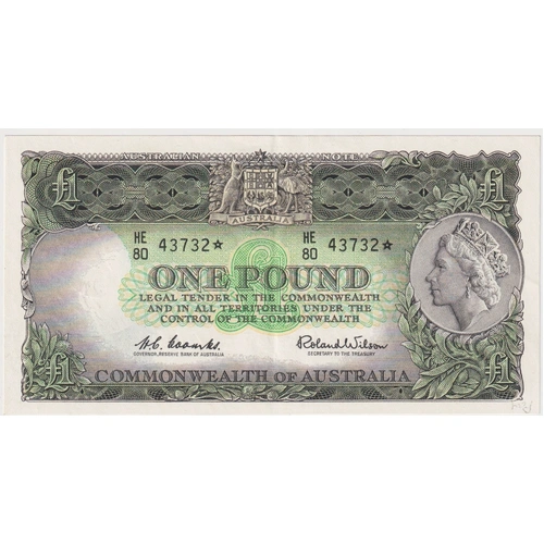 1961 One Pound Star Note Coombs/Wilson R34bsF Extremely Fine