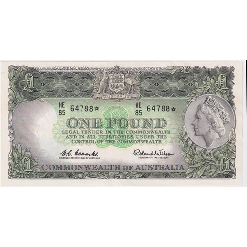 1961 One Pound Star Note Coombs/Wilson R34bs PCGS Choice UNC 64