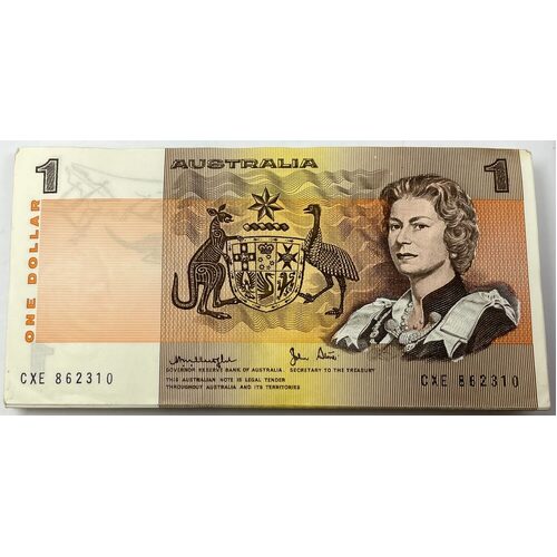 1979 $1 Split Bundle of 100 Notes Knight/Stone R77 Uncirculated No Band