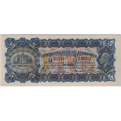 1928 Five Pound Riddle/Heathershaw R42 about Unc PCGS 58 PPQ