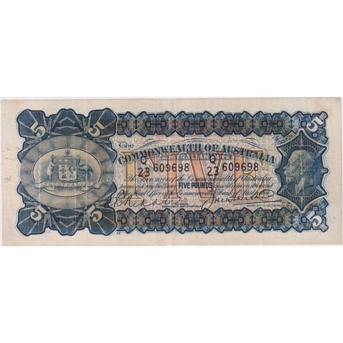 1928 Five Pound Riddle/Heathershaw R42 about VF