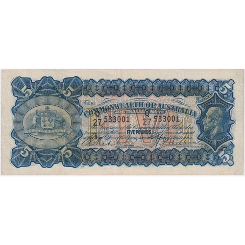 1932 Five Pound Riddle/Sheehan R43 Very Fine