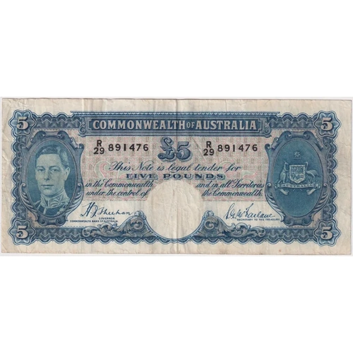 1939 Five Pound Sheehan/McFarlane R45 Fine
