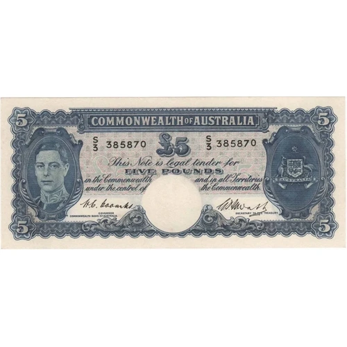 1949 Five Pound Coombs/Watt R47 good EF
