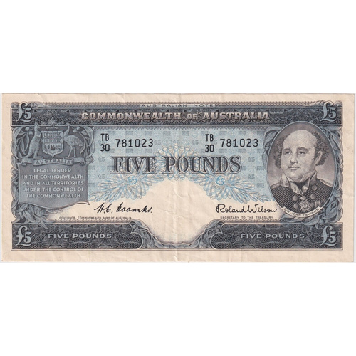 1954 Five Pound Coombs/Wilson R49 about EF