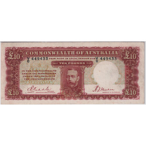 1934 Ten Pound Riddle/Sheehan R57F PCGS VF25