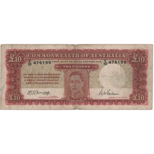 1943 Ten Pound Armitage/McFarlane R59 about Fine