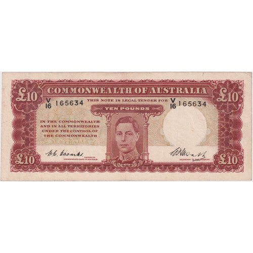 1949 Ten Pound Coombs/Watt R60 about VF