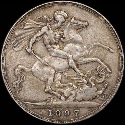 1897 Silver Crown LXI Victoria S#3937 good VF