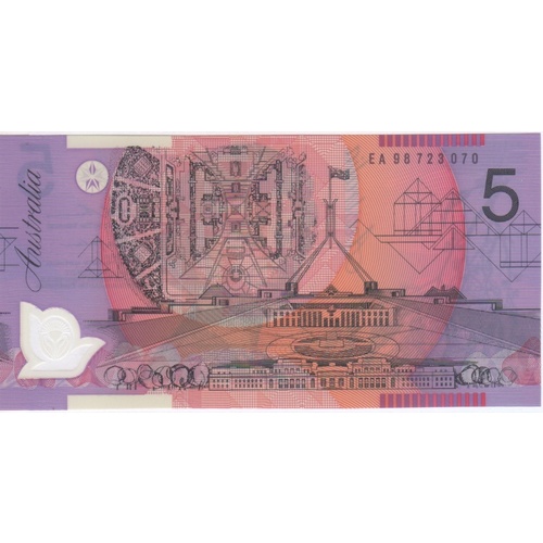 1998 $5 Note MacFarlane/Evans EA98 Last Prefix R218cL Uncirculated