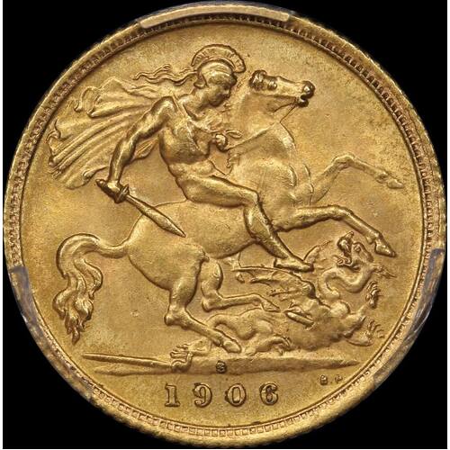 1906 Sydney Edward VII Half Sovereign Unc (PCGS MS61)