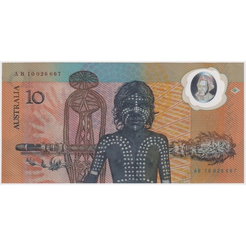 1988 $10 Note Bicentennial 2nd issue AB 10 First prefix Johnston/Fraser R310bF good EF
