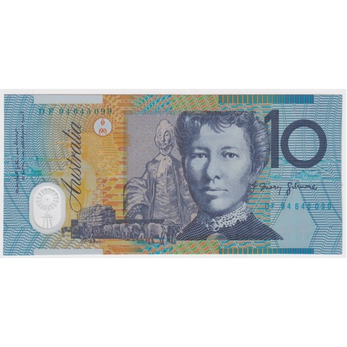 1994 $10 Note Fraser/Evans Grey Dobell DF94 Last Prefix R316biL Uncirculated
