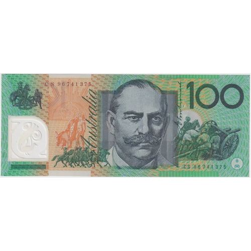 1996 $100 Test Note Fraser/Evans CS96 Last Prefix R616TL Extremely Fine