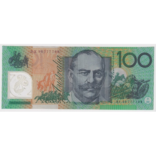 1996 $100 Test Note Fraser/Evans R616 good VF - Radar Serial BX 96 777769