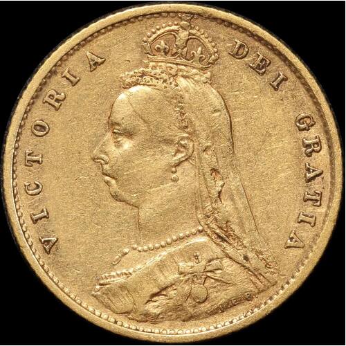 1893 Melbourne Jubilee Head Half Sovereign good VF