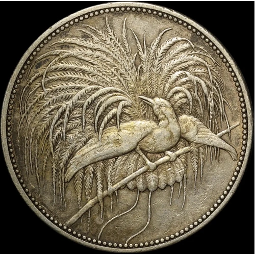 German New Guinea 1894 Silver 5 Marks KM# 7 good VF