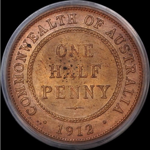 1912-H Halfpenny Choice Unc (PCGS MS64RD)
