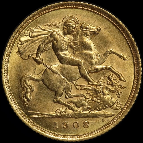 1908 Sydney Edward VII Half Sovereign good EF