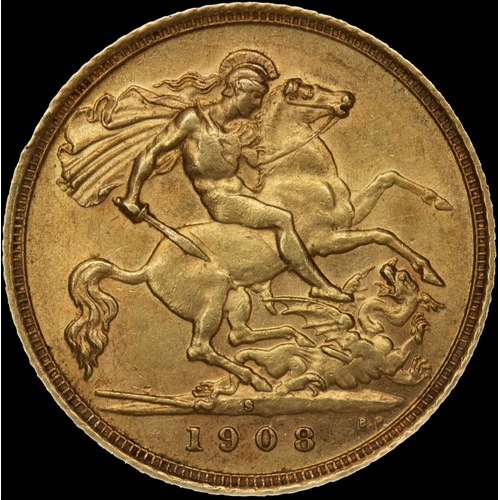 1908 Sydney Edward VII Half Sovereign good VF