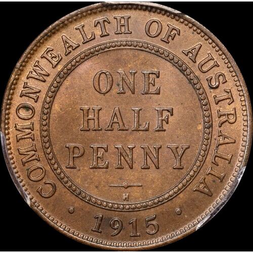1915-H Halfpenny PCGS MS63BN