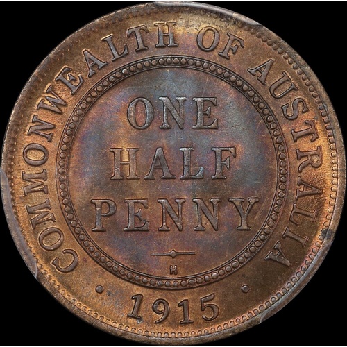 1915-H Halfpenny Choice Unc (PCGS MS64RB)