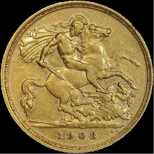 1908 Sydney Edward VII Half Sovereign Very Fine