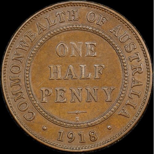 1918-I Halfpenny good VF