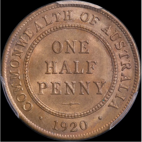 1920 Halfpenny Choice Unc (PCGS MS64RB)