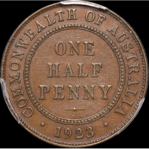 1923 Halfpenny PCGS XF45BN