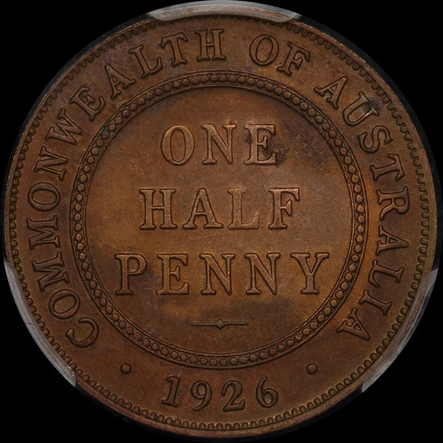 1926 Halfpenny Choice Unc (PCGS MS63RB)