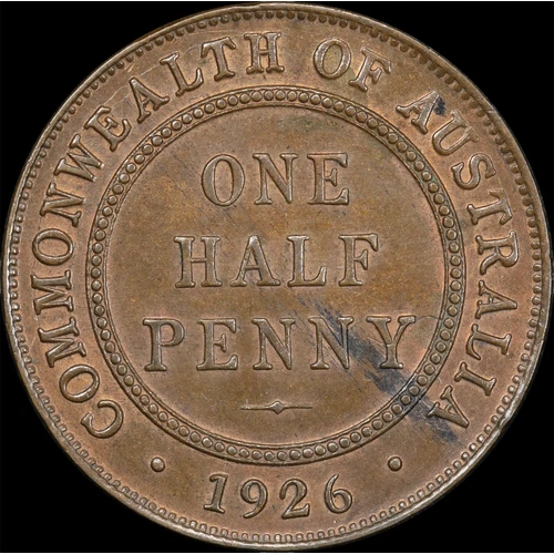 1926 Halfpenny good EF