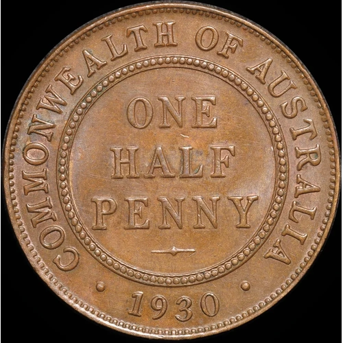 1930 Halfpenny about Unc