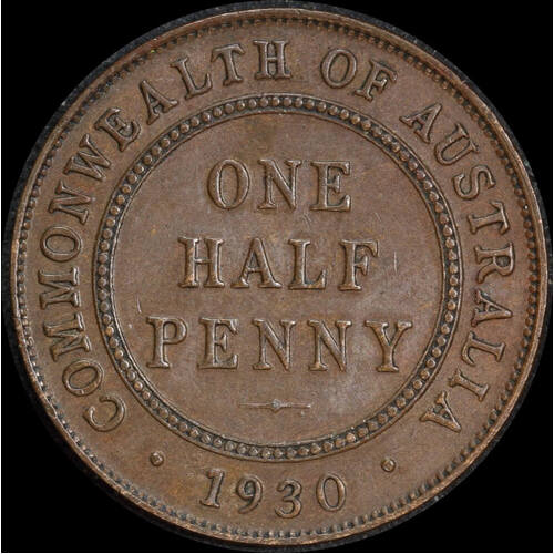1930 Halfpenny Extremely Fine