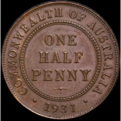 1931 Halfpenny about Unc