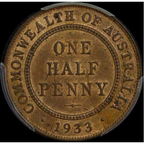 1933 Halfpenny PCGS MS63RB