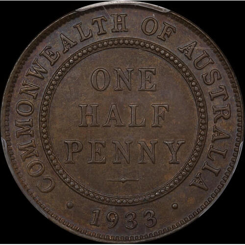 1933 Halfpenny Choice Unc (PCGS MS63BN)
