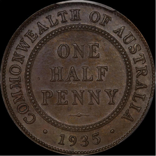 1935 Halfpenny Choice Unc (PCGS MS63BN)