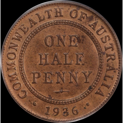 1936 Halfpenny PCGS MS63RB