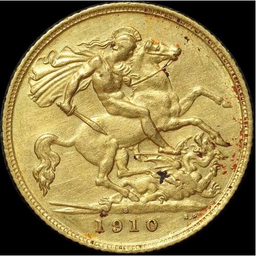 1910 Sydney Edward VII Half Sovereign Extremely Fine