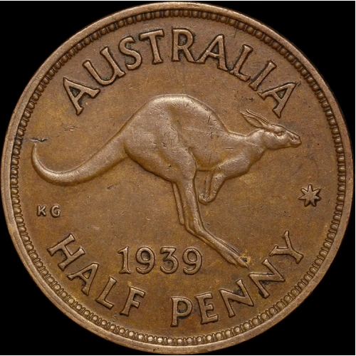 1939 Halfpenny Kangaroo Reverse Fine