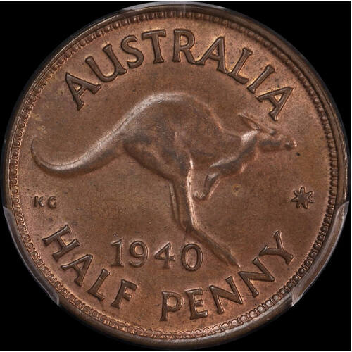 1940 Halfpenny PCGS MS63BN