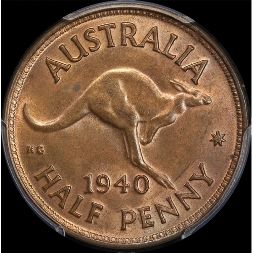 1940 Halfpenny Choice Unc (PCGS MS64RB)