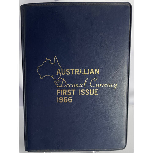 1966 First Issue Uncirculated Mint Coin Set Blue Wallet