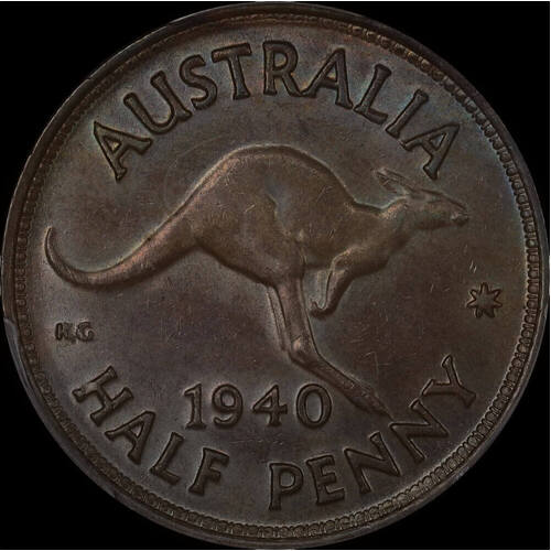 1940 Halfpenny Unc (PCGS MS62BN)