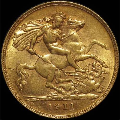 1911 Perth George V Half Sovereign Extremely Fine