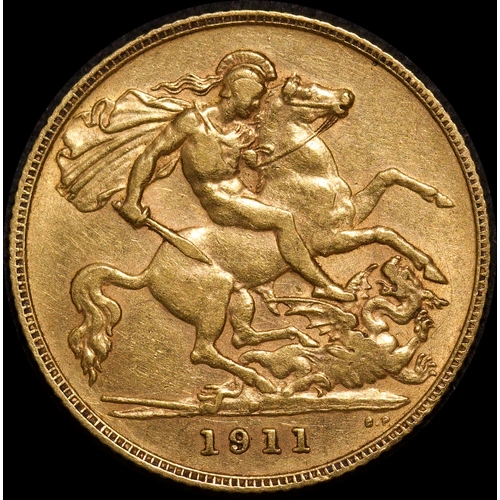 1911 Perth George V Half Sovereign good VF