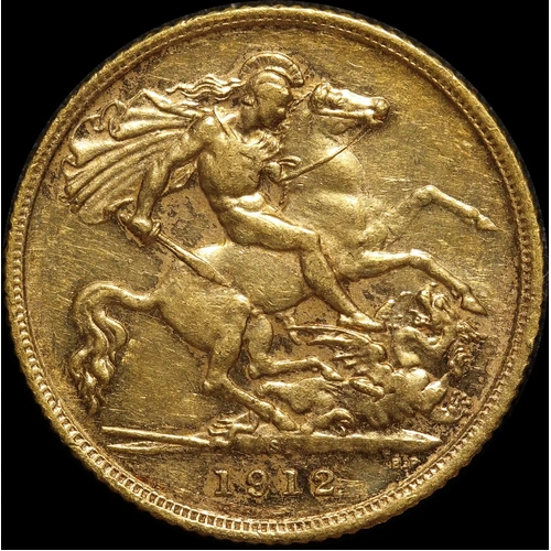 1912 Sydney George V Half Sovereign Extremely Fine